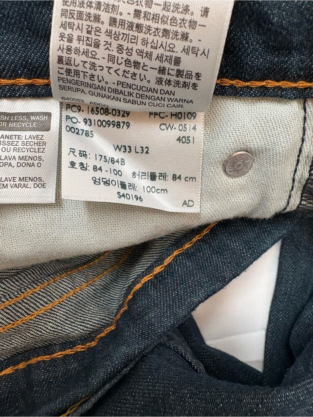 Levi’s 508 Regular Taper Jeans Dark Wash Blue Denim 33WX32L - Picture 12 of 12